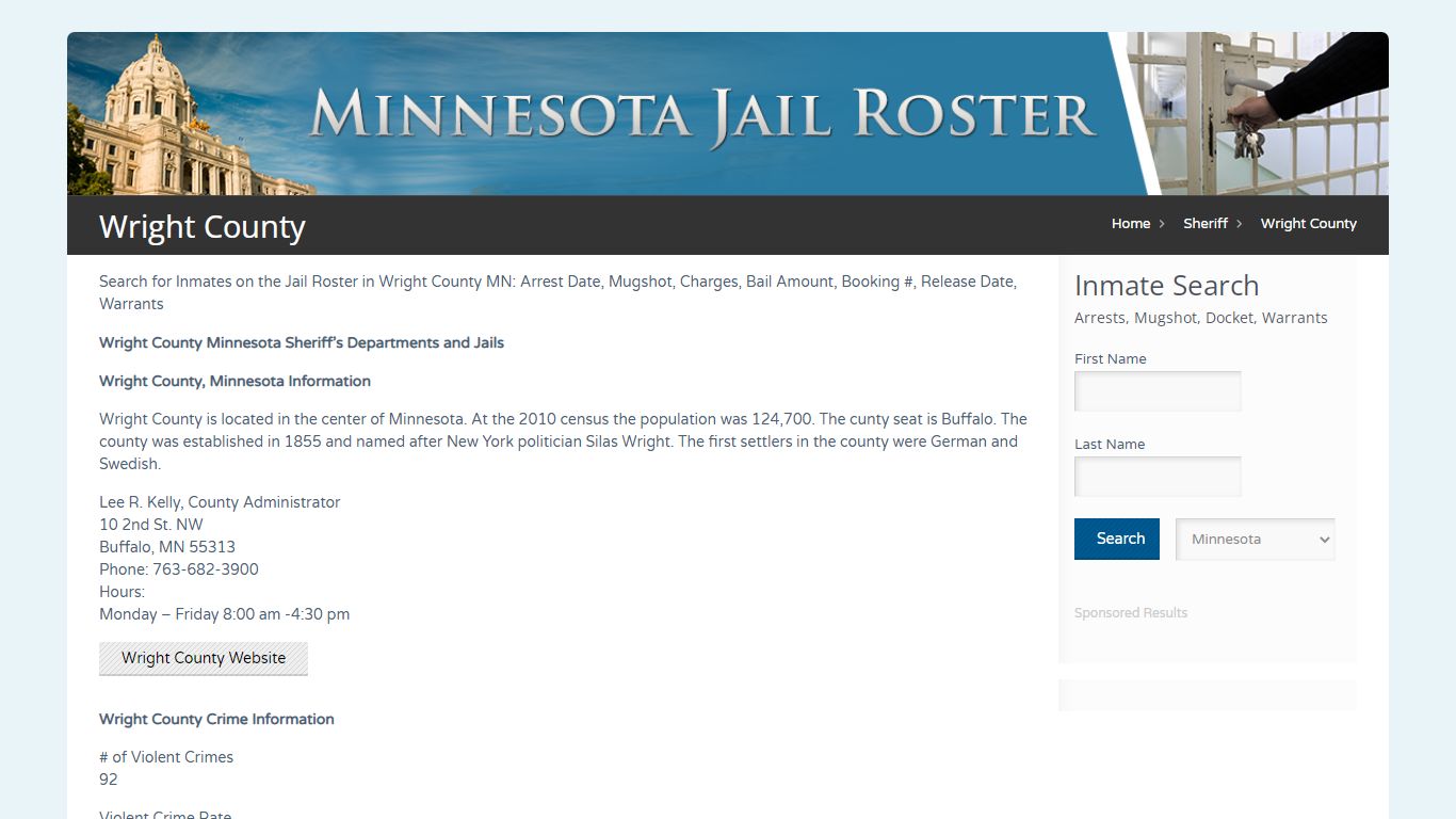 Wright County | Jail Roster Search - MinnesotaJailRoster.com