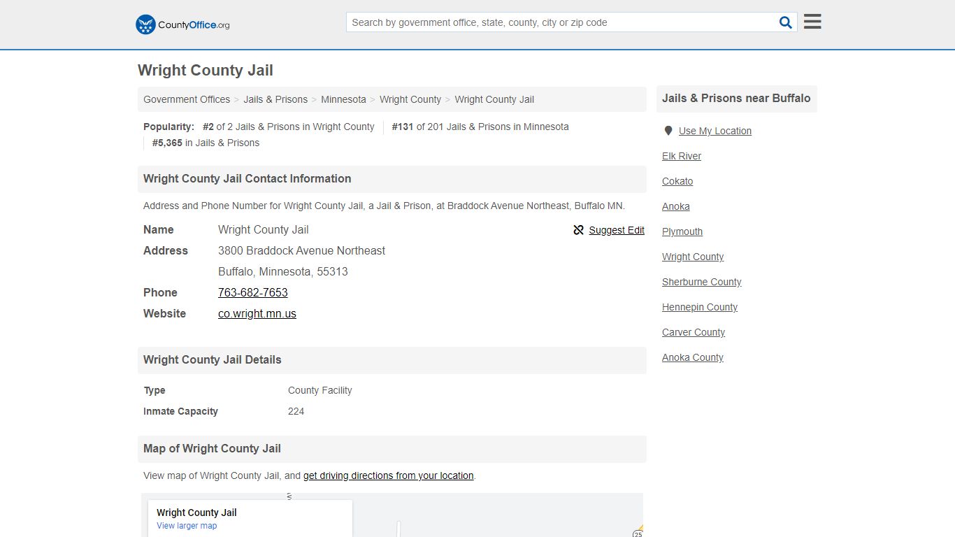 Wright County Jail - Buffalo, MN (Address and Phone)