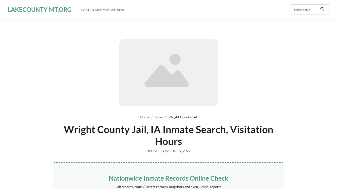 Wright County Jail , IA Inmate Search, Visitation Hours